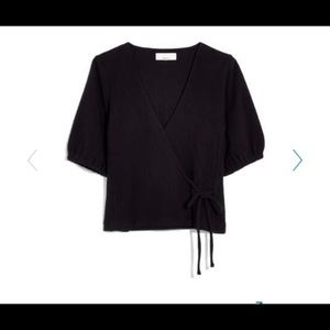 Texture and thread wrap top